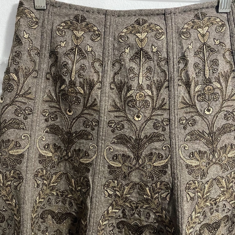 Elie Tahari embroidered wool blend skirt 0 xs s - Picture 8 of 15